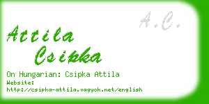 attila csipka business card